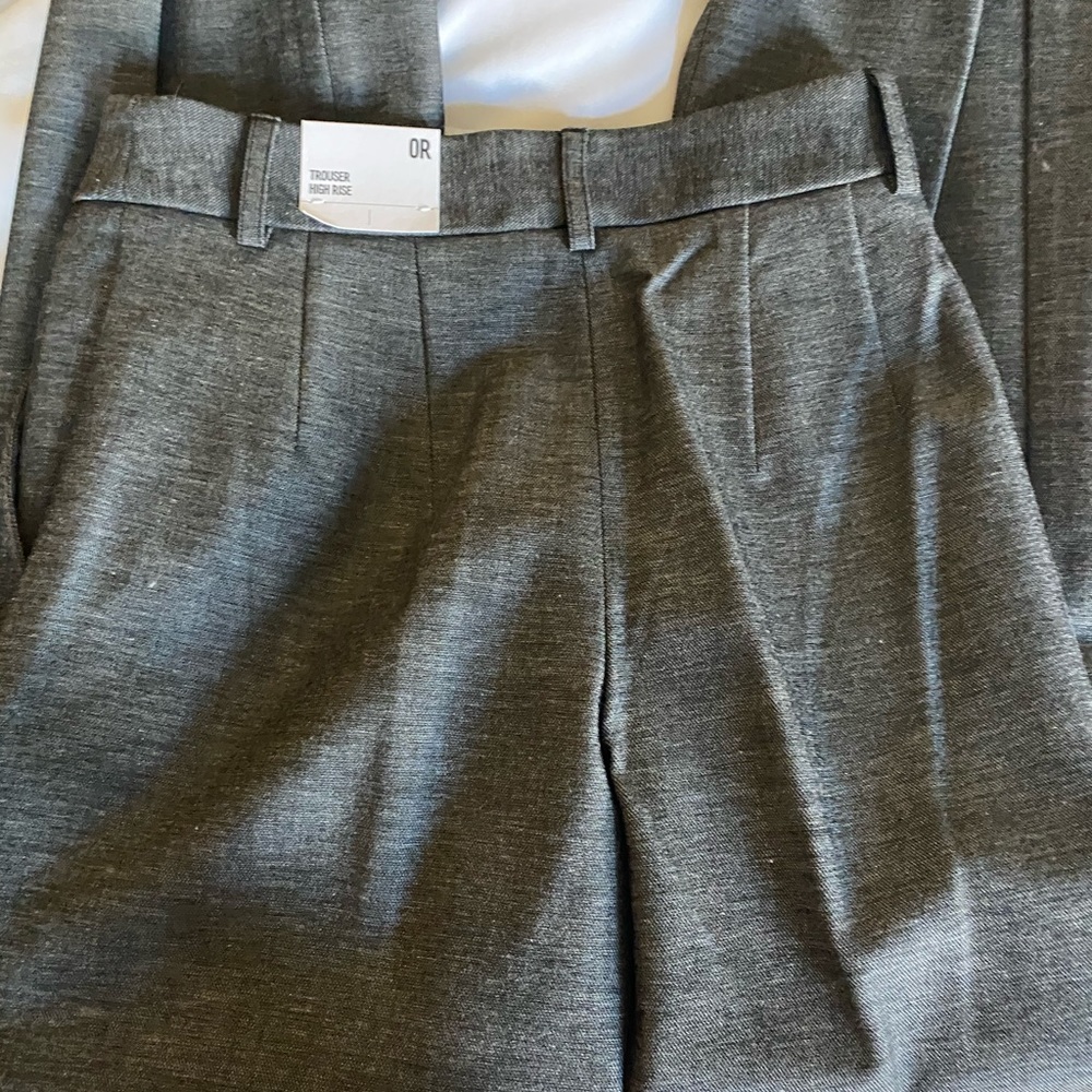 Express —-> high waist charcoal slacks. NWT.